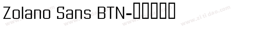 Zolano Sans BTN字体转换